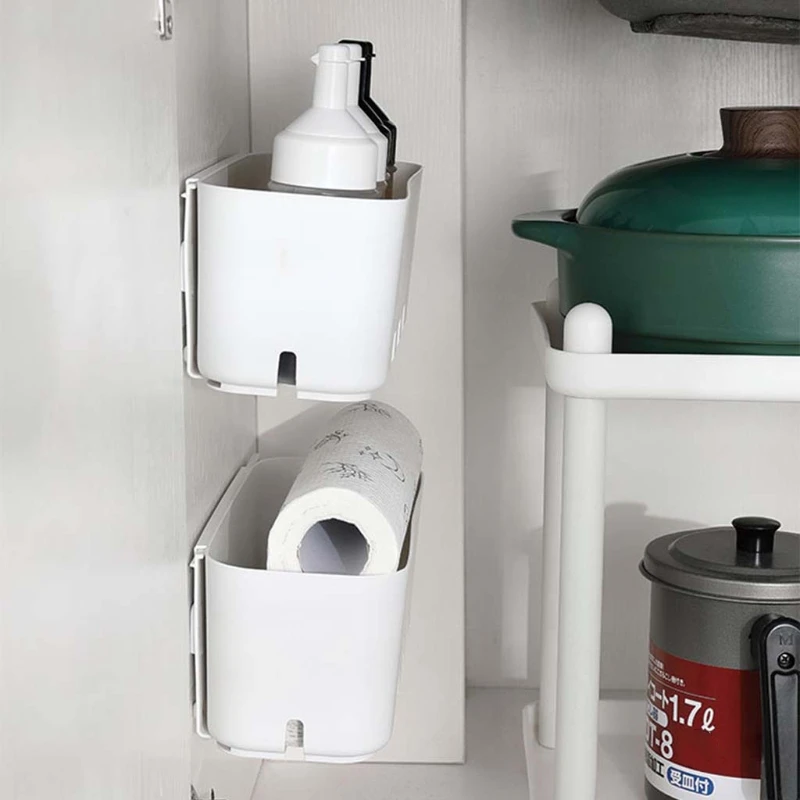 multifunctional hanging storage basket wall mounted kitchen drawer shelf rack cabinet push pull box for seasoning kitchen items free global shipping