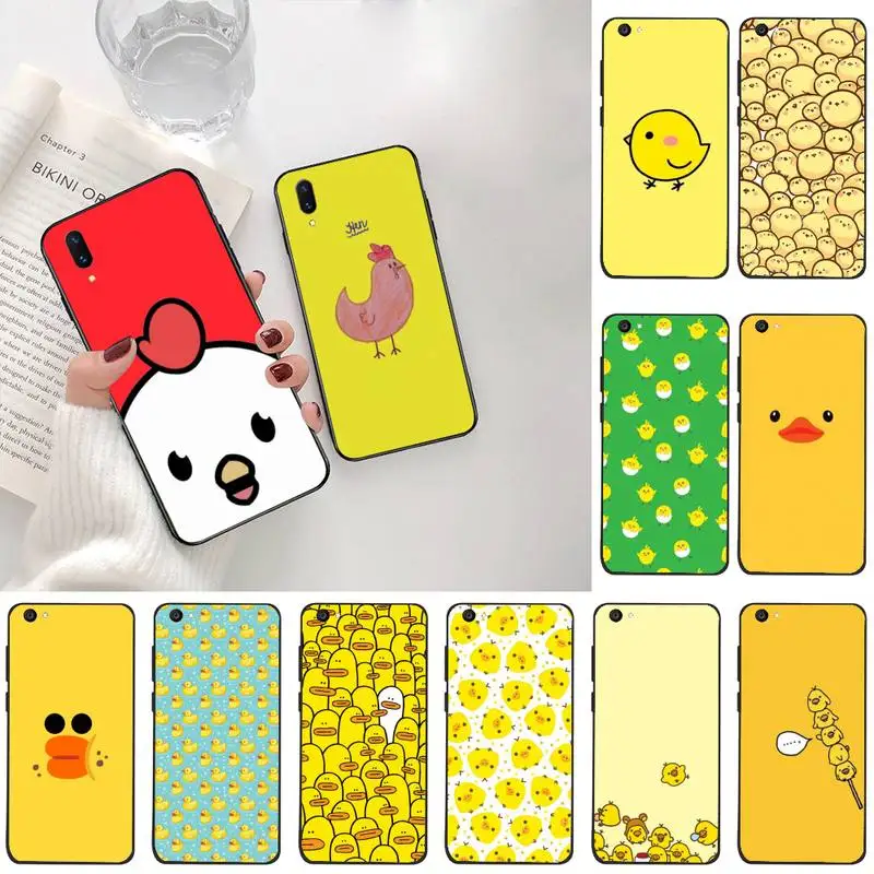 

CUTEWANAN Cute Yellow Chickens Duck Phone Case For Vivo Y91c Y17 Y51 Y67 Y55 Y93 Y81S Y19 V17 vivos5