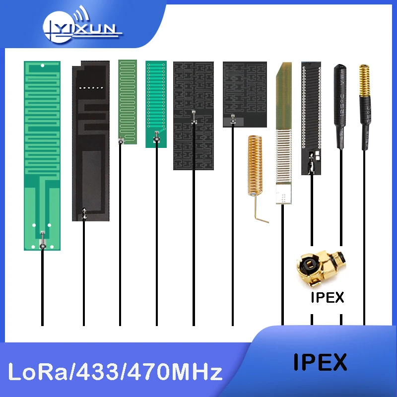 

LoRa 433MHZ PCBbuilt-in omnidirectional high gain wireless router data transmission module patch spring remote control antenna