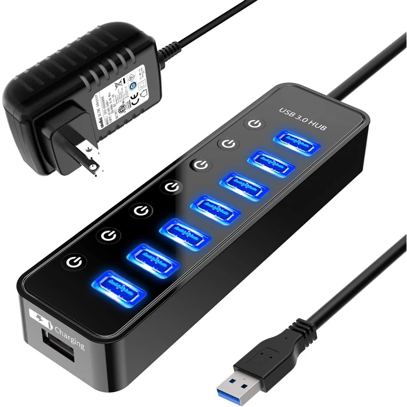 USB-концентратор с питанием 3 0 кабель-разветвитель 4 7 портов одним умным зарядным