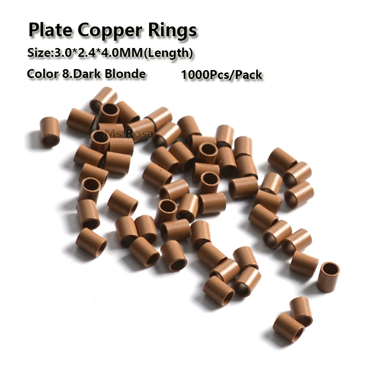 

Plate Edge Copper Micro Rings 3.0*2.4*4.0mm Dreadlock Beads Hair Extension Micro Beads Micro Ring Hair Links Tools