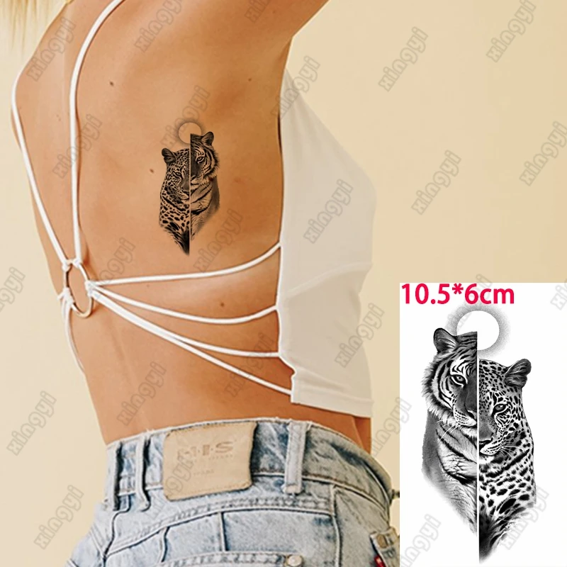 Переводная татуировка с рисунком Диабло волк Лев крест тотем старое школьное