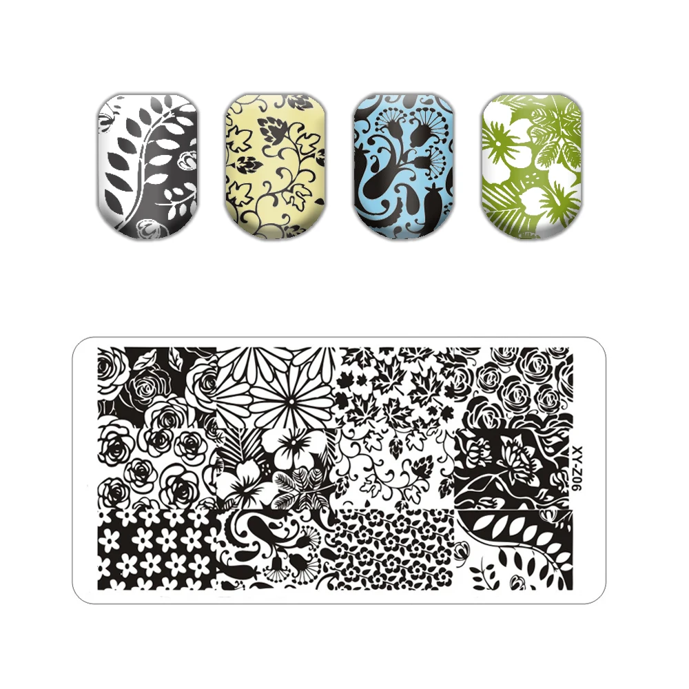 Nail New Design 6x12 см размер цветок штамп пластины для лака DIY штамповка пластина ногтей