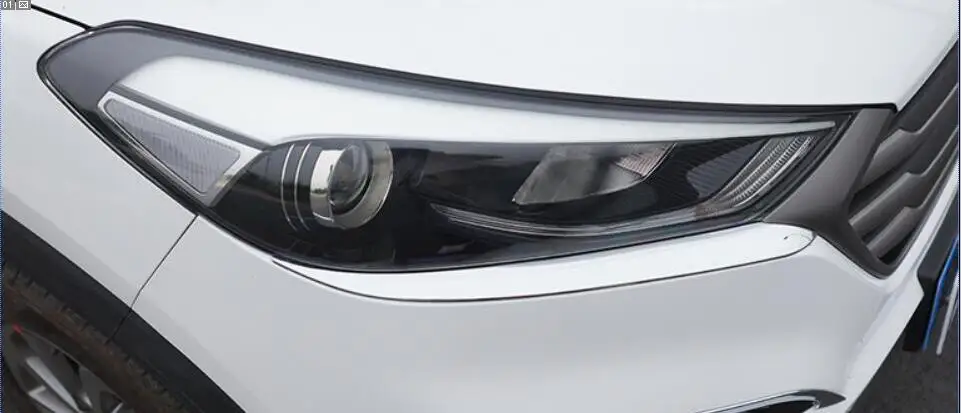 Аксессуары для hyundai Tucson- Хром передний головной светильник лампа век брови полосы крышка отделка
