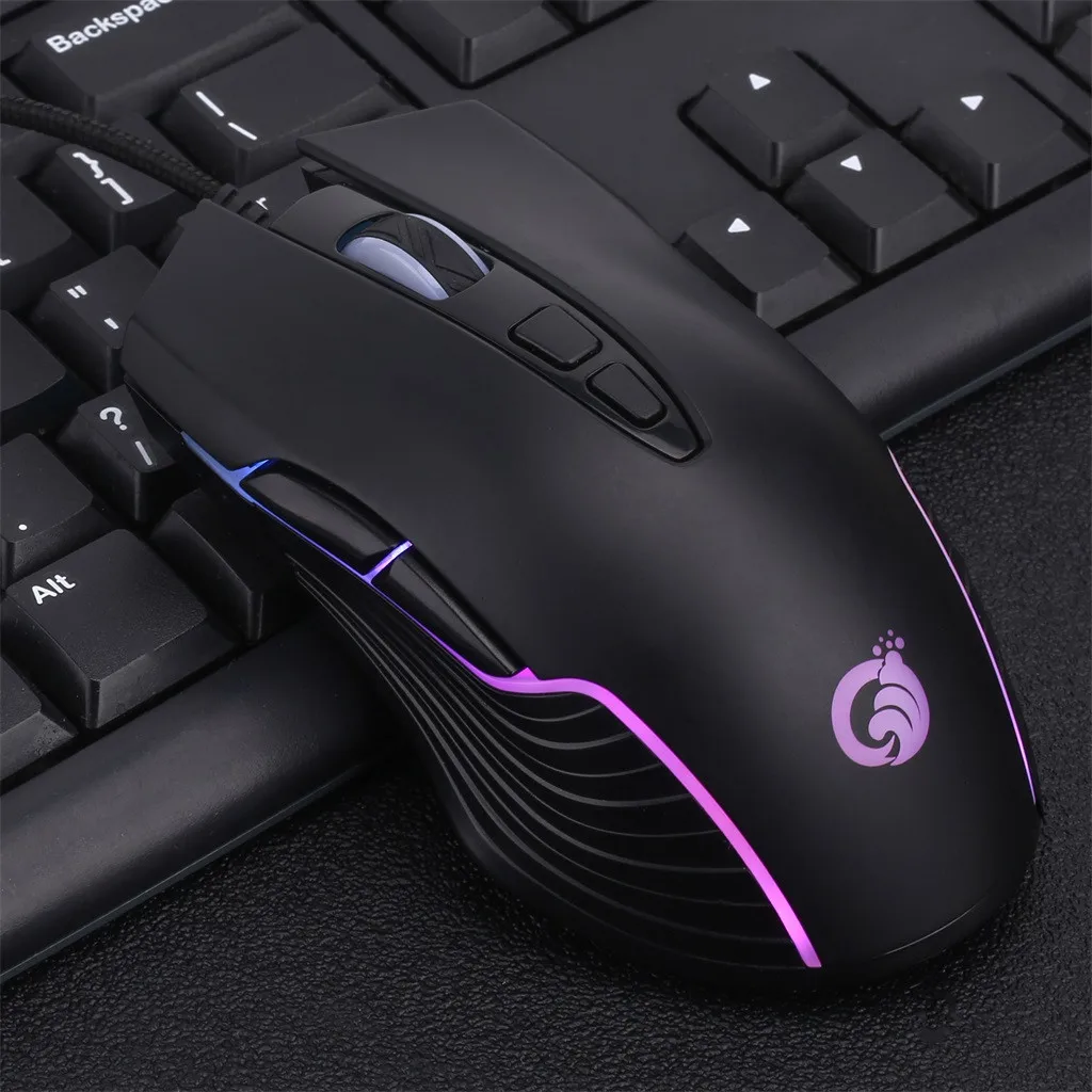 G4 USB Проводная RGB подсветка Marquee Макросъемка мышь для ноутбука Игровые мыши кабель