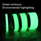Зеленая светящаяся лента, самоклеящаяся, светится в темноте наклеек, 1 м, декоративная светящаяся флуоресцентная лента, предупреждающие наклейки
