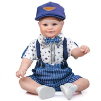 bebes 60cm reborn baby toddler boy maddie soft body flexible hand drawing hair 3d skin tone with veins collectible