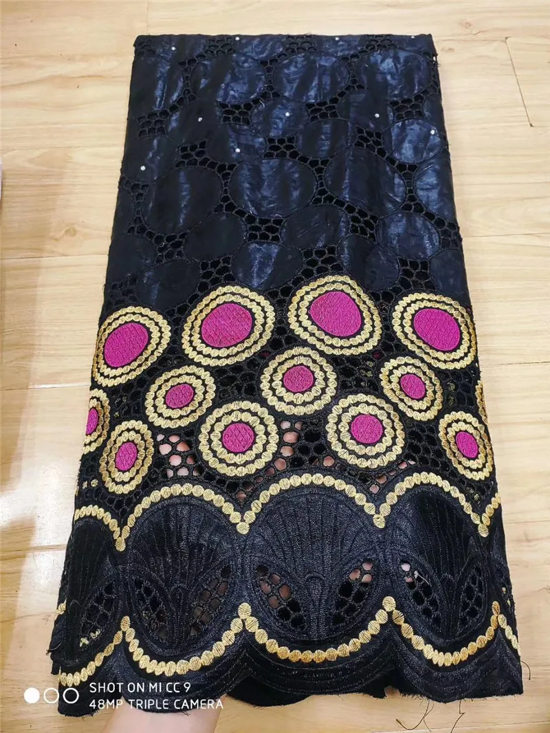 

5yards good quality nigerian lace fabric in hollow out style beautiful bazin riche lace fabric with stones for dress KCJN163