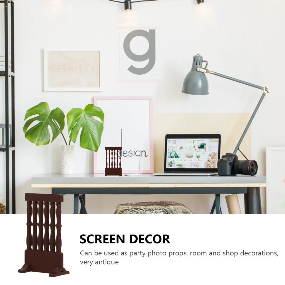 

1pc Japanese Style Retro Wood Small Screen Ornament Home Desktop Decoration