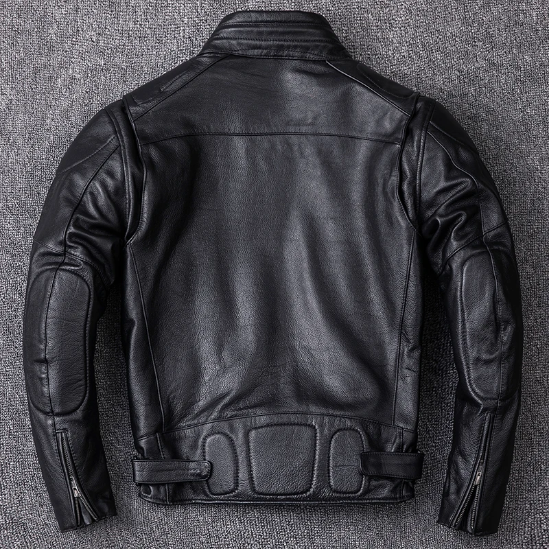 

Real Autumn Cow Winter Genuine Leather Jacket Men Clothes 2020 Vintage Coat Chaqueta Cuero Hombre ZL401
