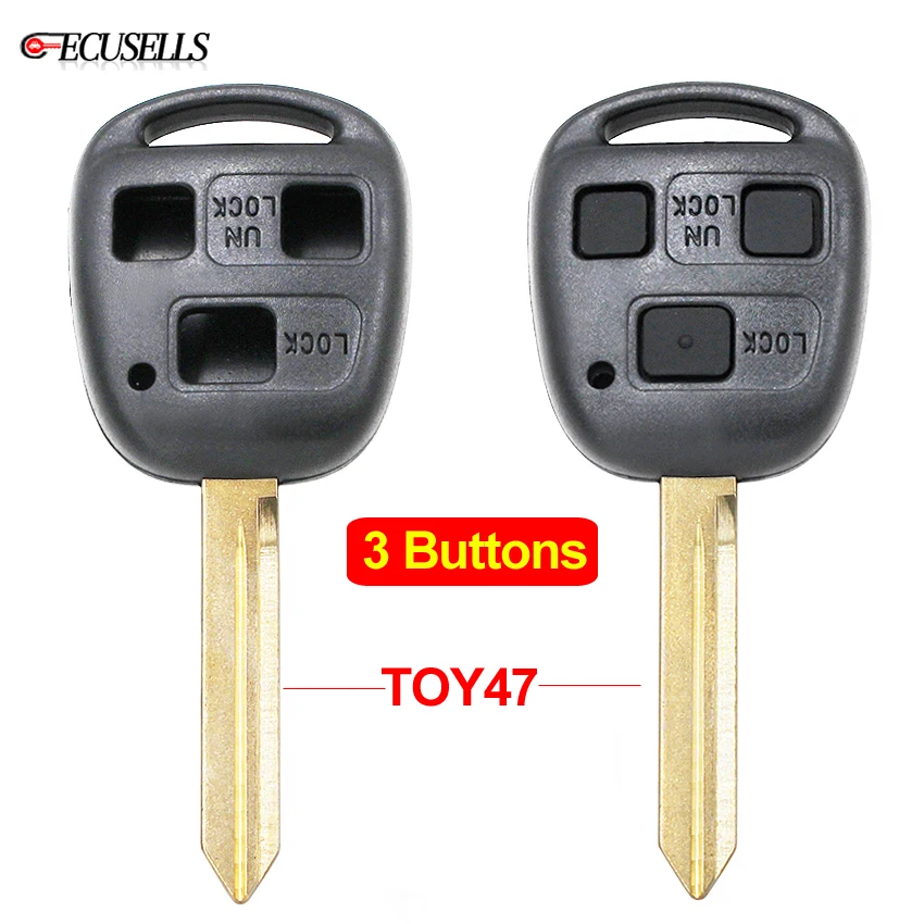 3 кнопки дистанционного ключа оболочки чехол для автомобильного смарт-ключа TOY47