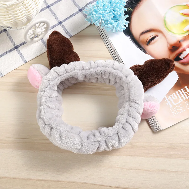 Новый женский обруч на голову с рогами модный Рождественский эластичный милый