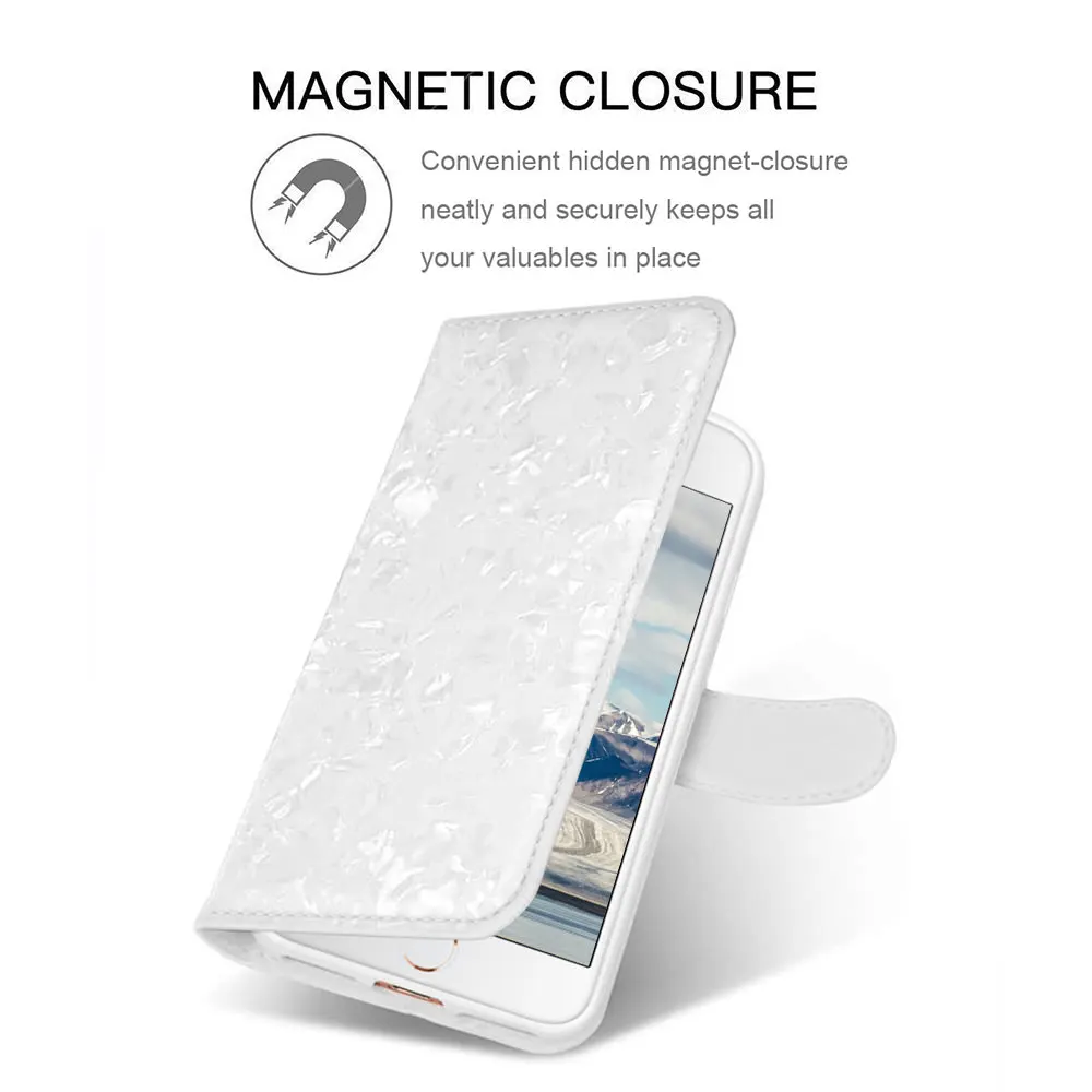 LLZ. COQUE кожаный чехол-книжка с мраморным магнитным бумажником для Apple Iphone Xr XS MAX 7 8 PLUS X 5 5S SE 6 6S PLUS Bling Cover Capas