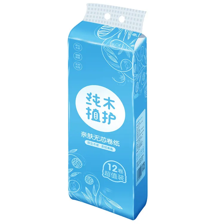 

Coreless paper roll 36 rolls 4 layers thickened wood pulp toilet paper household paper towel toilet toilet paper