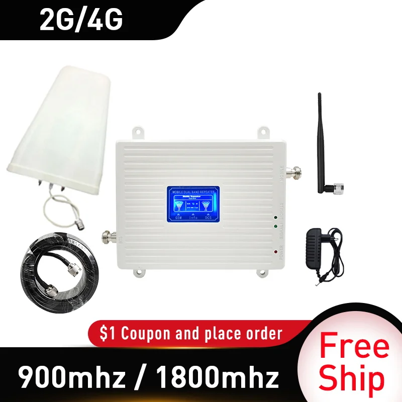 GSM 900 UMTS 1800 МГц двухдиапазонный ретранслятор 2G 3G 4G LTE Усилитель сотового телефона +