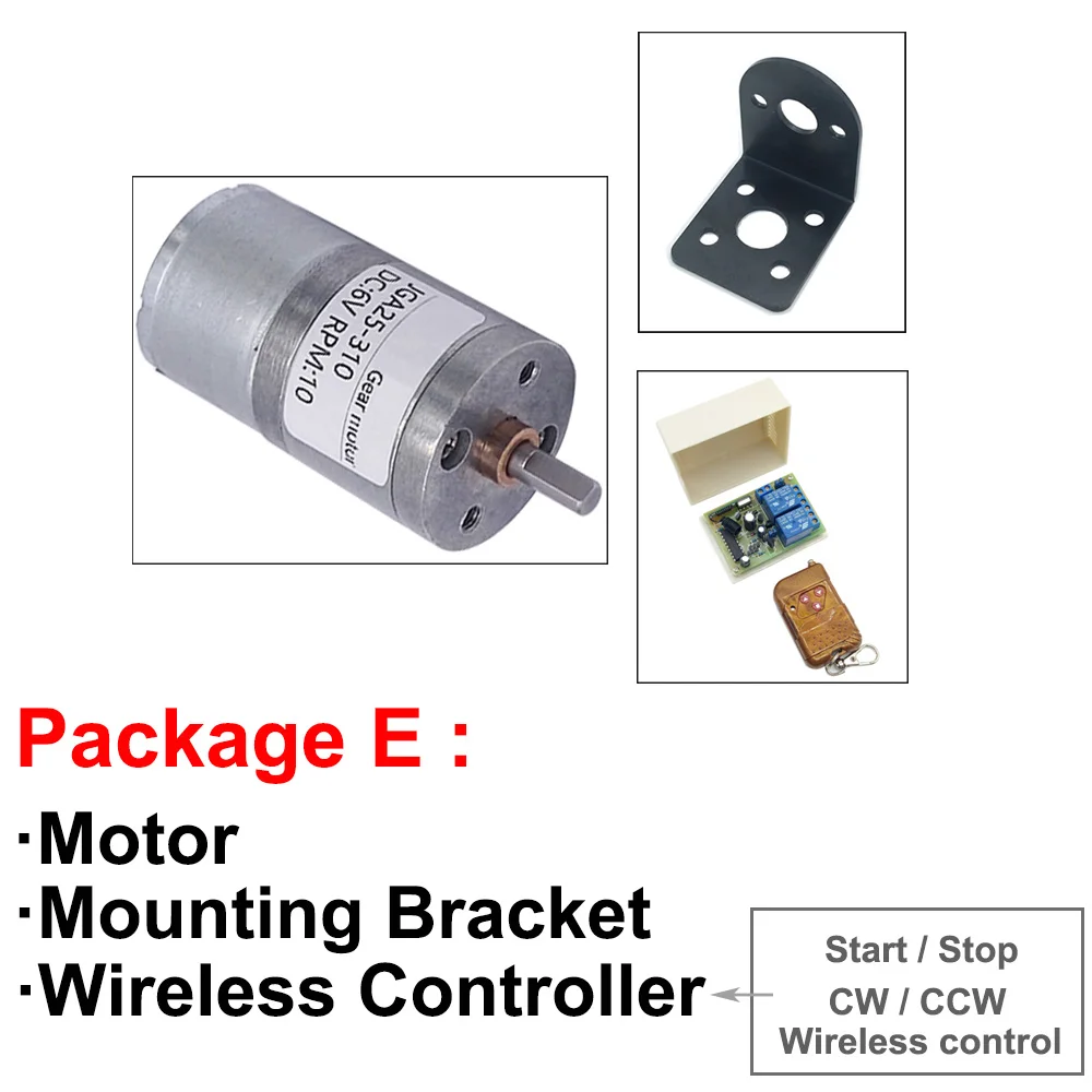 JGA25-310 Электрический мотор-редуктор постоянного тока 6 В 12 скорость редуктора 8