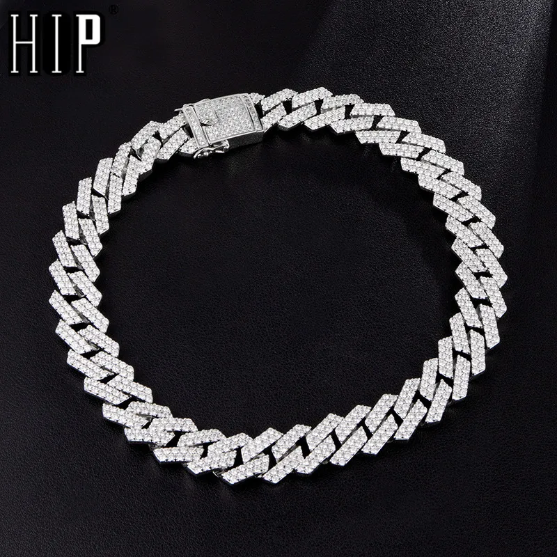 

Brilliant Men's 20mm Heavy Iced Zircon Miami Cuban Link Necklace Choker Bling Bling Hip hop Jewelry Gold Color Chain 18" 20"