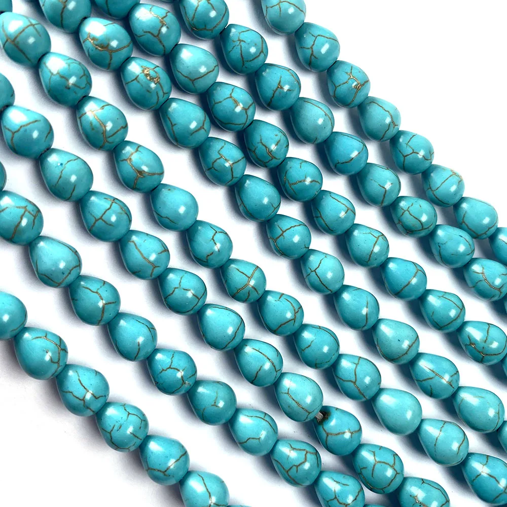 

Stone Beads Turquoises Drop shape Loose isolation Beads Semi-Finished For jewelry making DIY necklace bracelet accessories