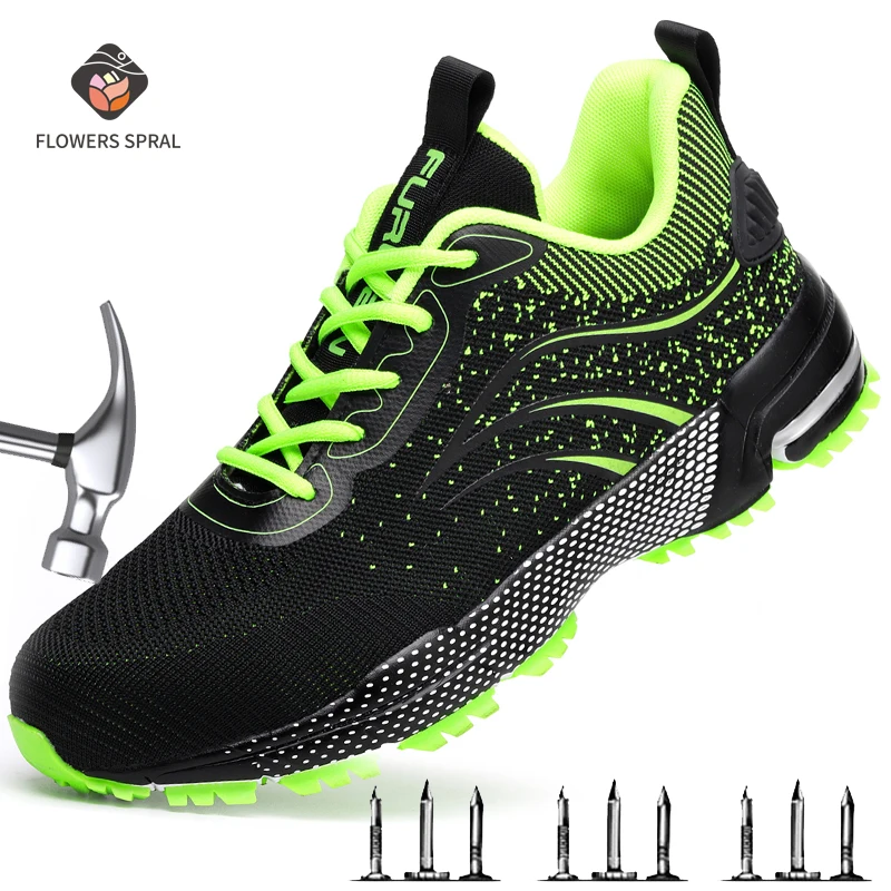 

Work Safety Sports Shoes, Lightweight, Breathable, Indestructible Steel Toe To Protect Toes And Puncture-Proof Men's Shoes