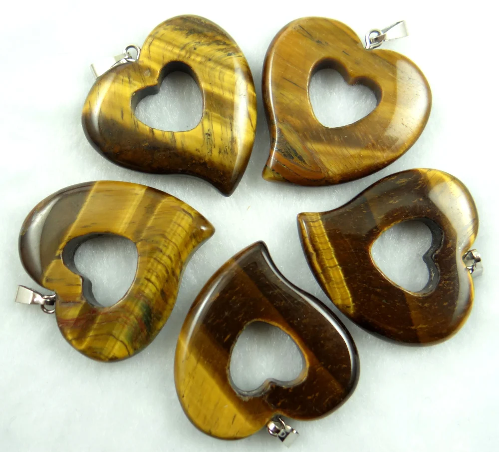 Натуральный камень кварц кристалл бирюзой lapis опал тигровый глаз кулон сердце