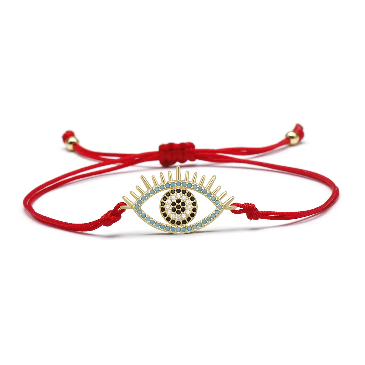 

Женский браслет с подвеской в виде глазного яблока, с фианитом