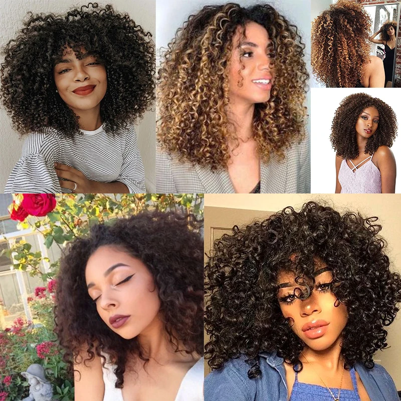 

14 inches synthetic wig, high temperature resistant wig, curvy wavy hair, suitable for women, can be worn daily and cosplayed