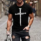 Футболка мужская оверсайз с принтом, уличная одежда, рубашка с рисунком Креста пальдина, стиль геостиля, Фаш, 2022