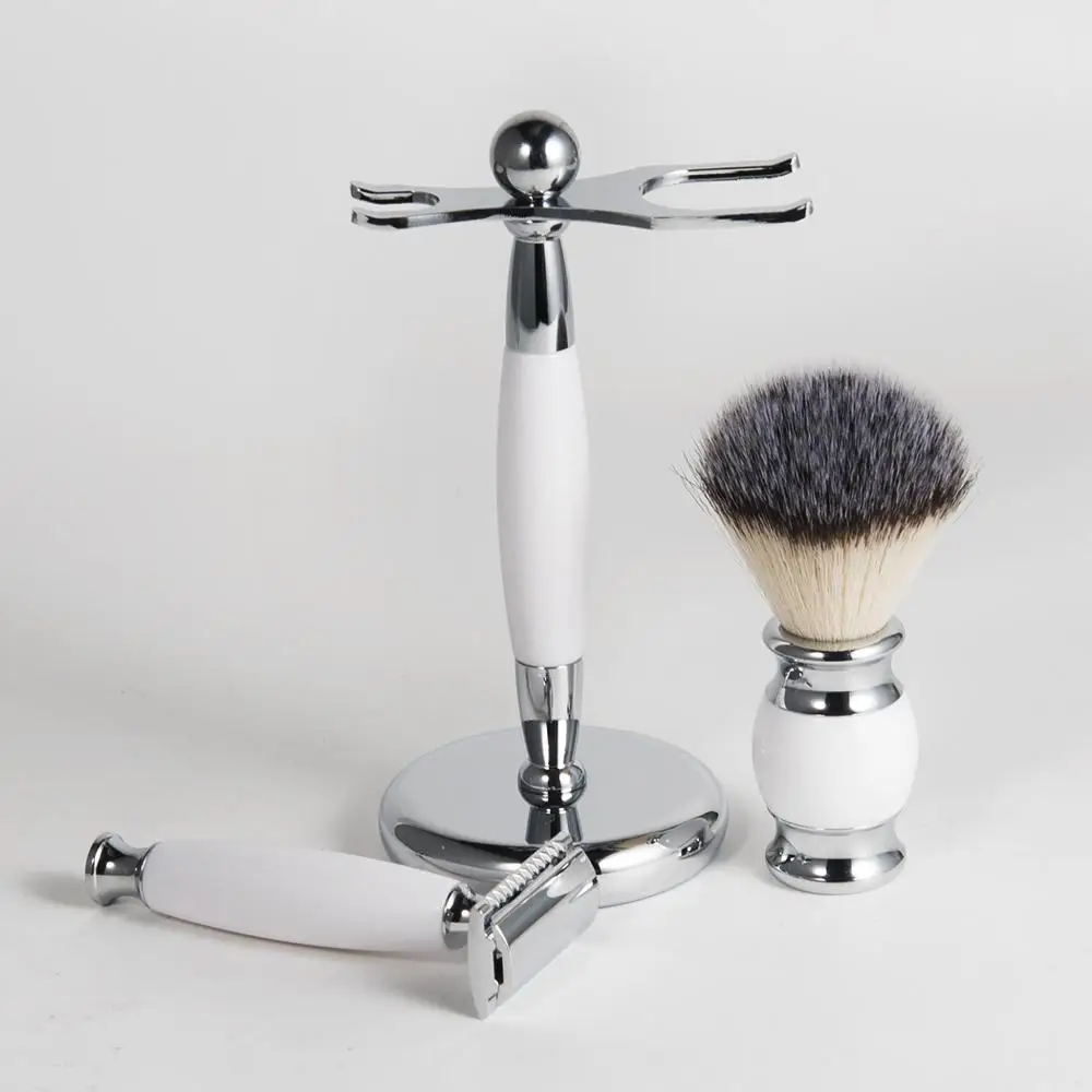 Мужская бритва в стиле ретро ручная Безопасная набор ножей + 1 держатель щетка