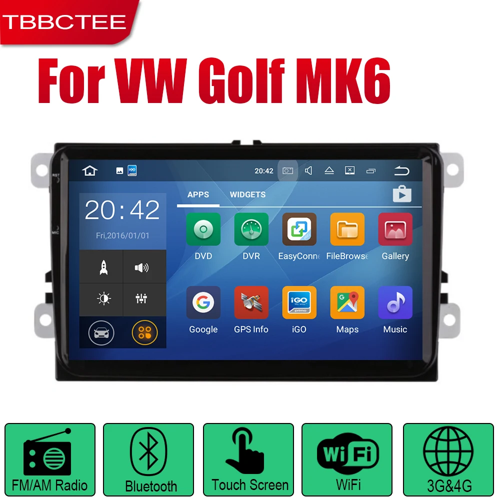 Android автомобильный GPS Navi для Volkswagen VW Golf MK6 2008 2009 2010 2011 2012 2013 2014 плеер навигация