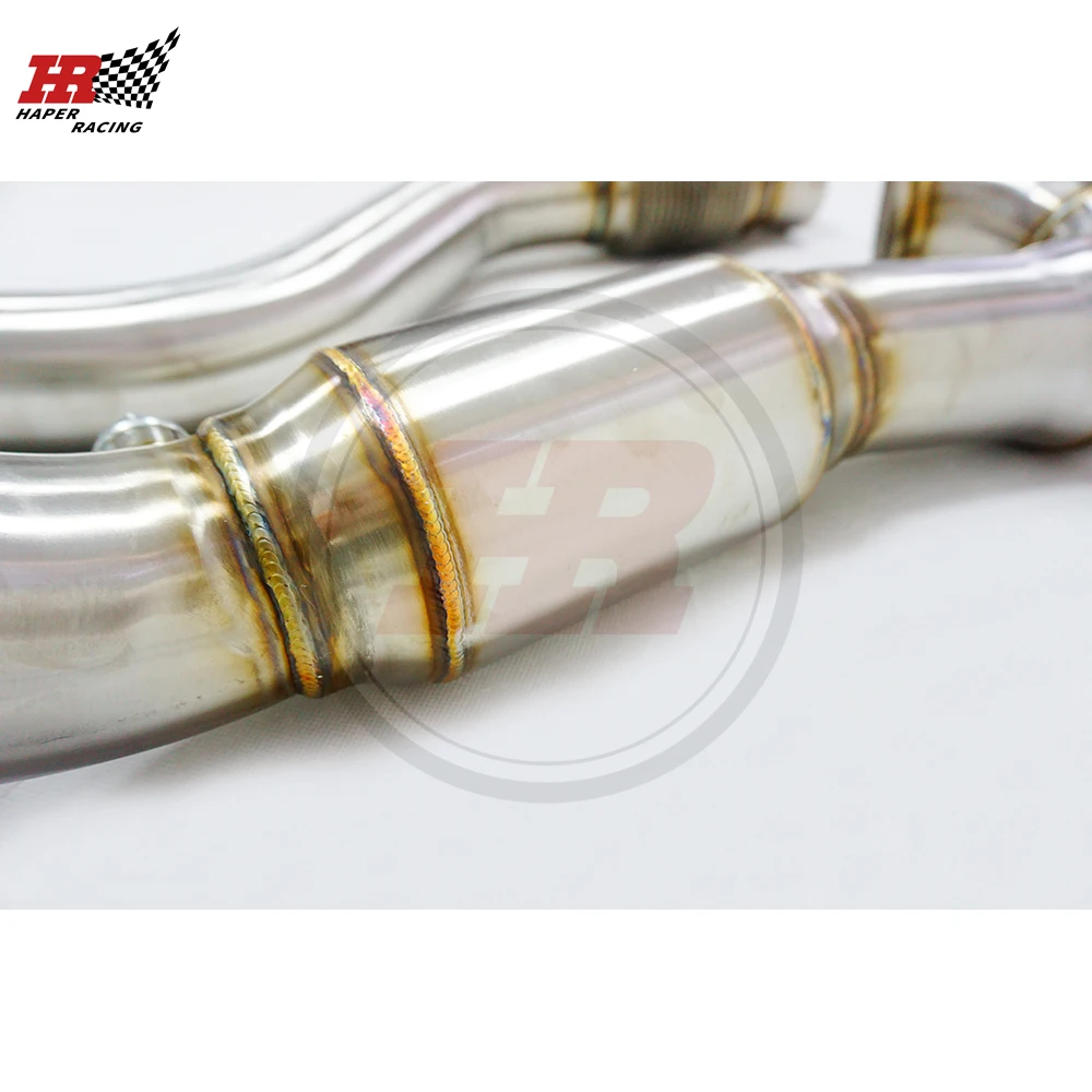 HP RACING 3 0 '' 5'' нержавеющая сталь Матовый выхлопной трубы для A45 AMG 14 16 CLA45 15 GLA45