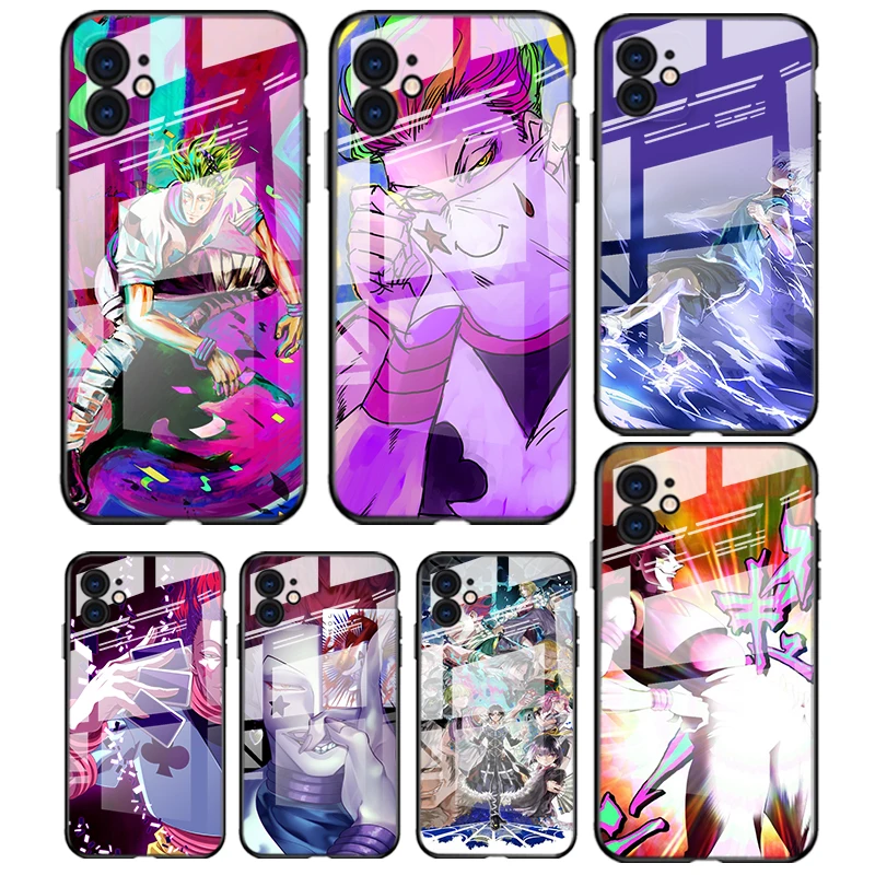

Tempered Glass Cover Anime Collages Hunter HxH For Apple iPhone 12 11 8 7 6 6S XS XR SE X 2020 Pro Max Mini Plus Phone Case
