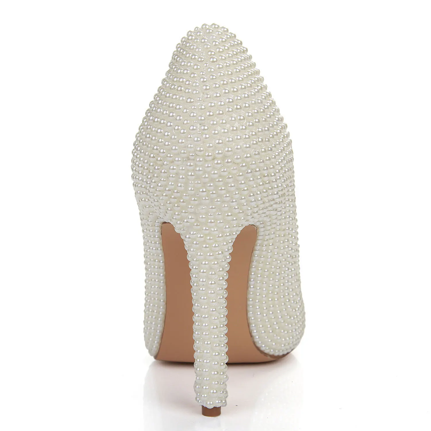 

Soft pearl white pointed high-heeled crystal wedding shoes high-heeled waterproof platform shoes wedding dress shoes
