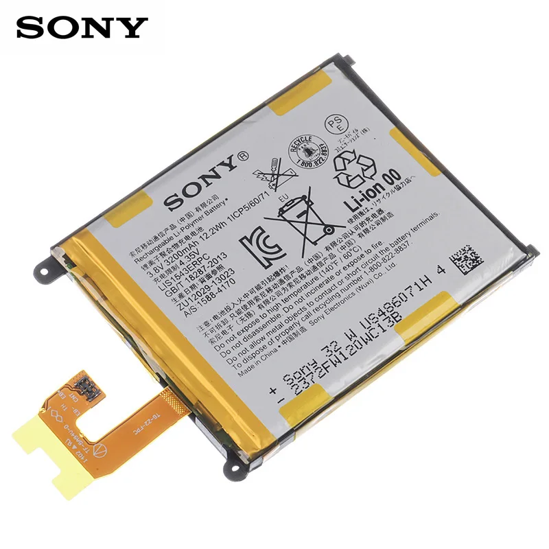 Аккумулятор Sony LIS1543ERPC для SONY Xperia Z2 L50w Sirius SO-03 D6503 D6502 100% мАч аккумулятор и