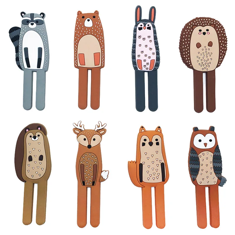 

1Pcs Fridge Sticker Household Supplies Magnetic Key Holder Removable Cute Animals Traceless Refrigerator Hooks Decorative