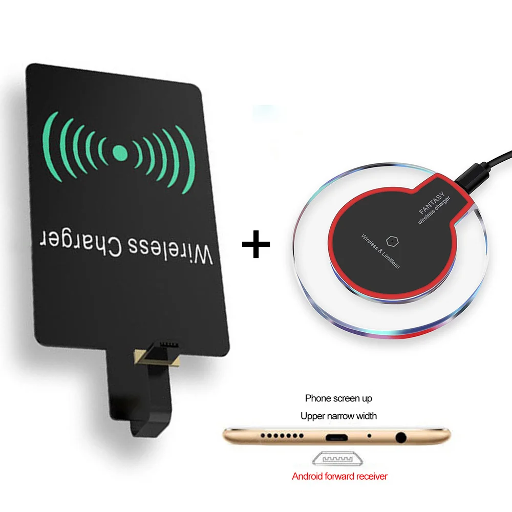 add positive receive Qi Беспроводное зарядное устройство приемник для iPhone 8 huawei p30 samsung S9 S8 Plus Note 9 8 S7 Edge 5 Вт Зарядное устройство для iPhone X XS Max XR 7 Pl - Тип штекера: add positive receive