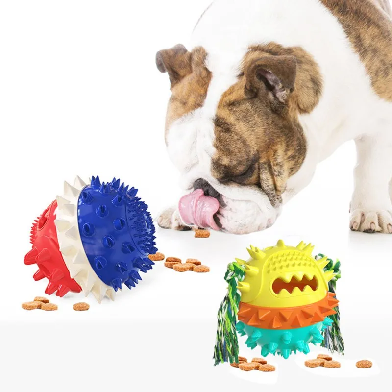 

Игрушка для домашних животных, собака, интерактивный эластичный резиновый протекающий мяч, жевательные чистые зубы, жевательная игрушка, м...