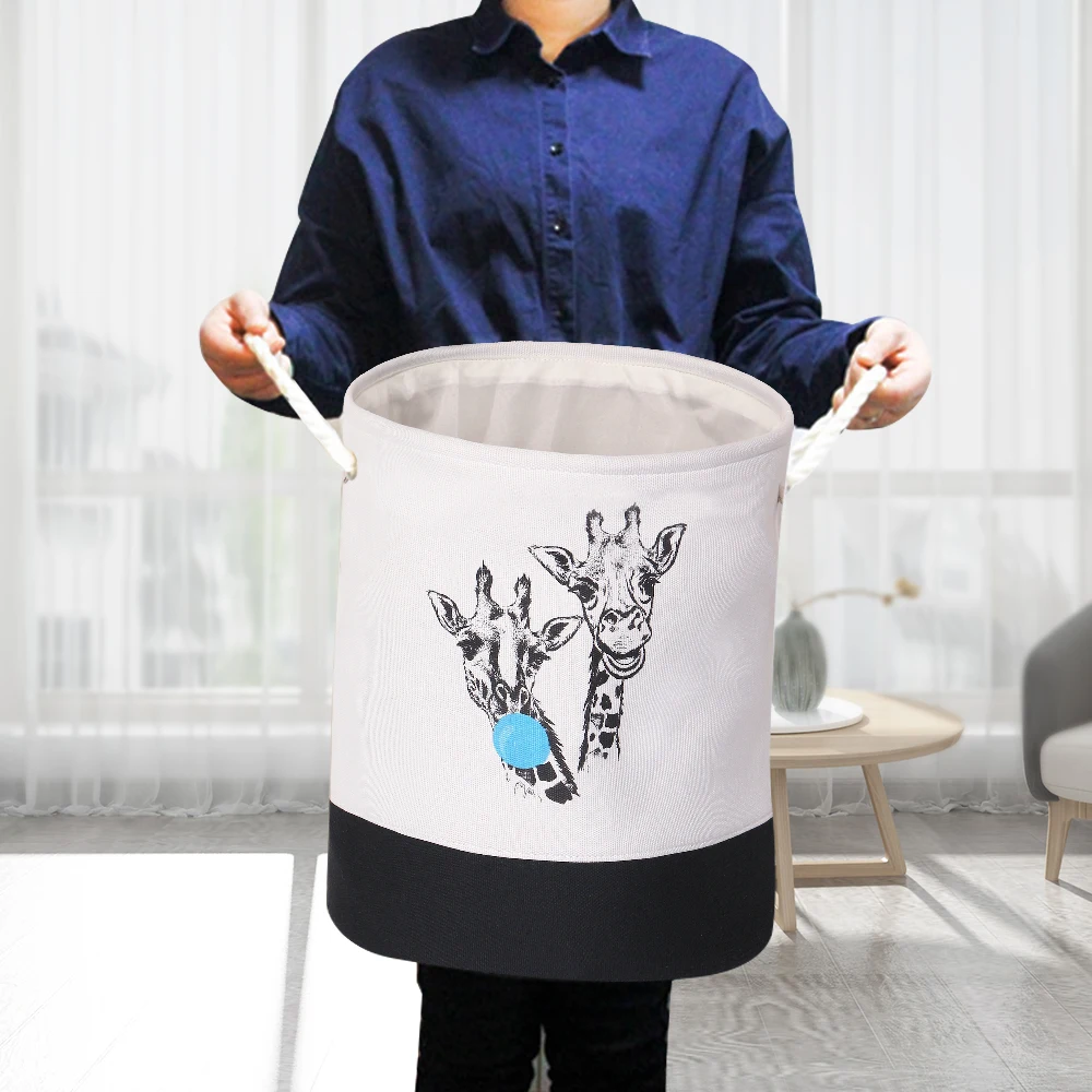 Круглая складная корзина для белья из ткани EVA органайзер грязной одежды ящик