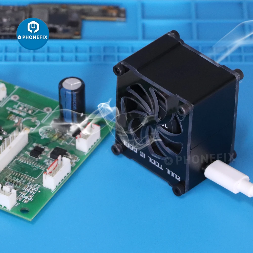 2UUL CUUL Mini Cooling Fan 5V Type-C USB Input Welding Smoke Exhaust Fan for Mobile Phone Motherboard Repair Soldering Fume