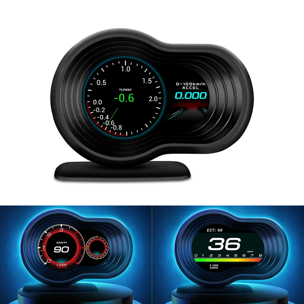 

Автомобильный GPS-навигатор HUD OBD2, встроенный дисплей, бортовой компьютер, цифровой автомобильный телефон, умные гаджеты