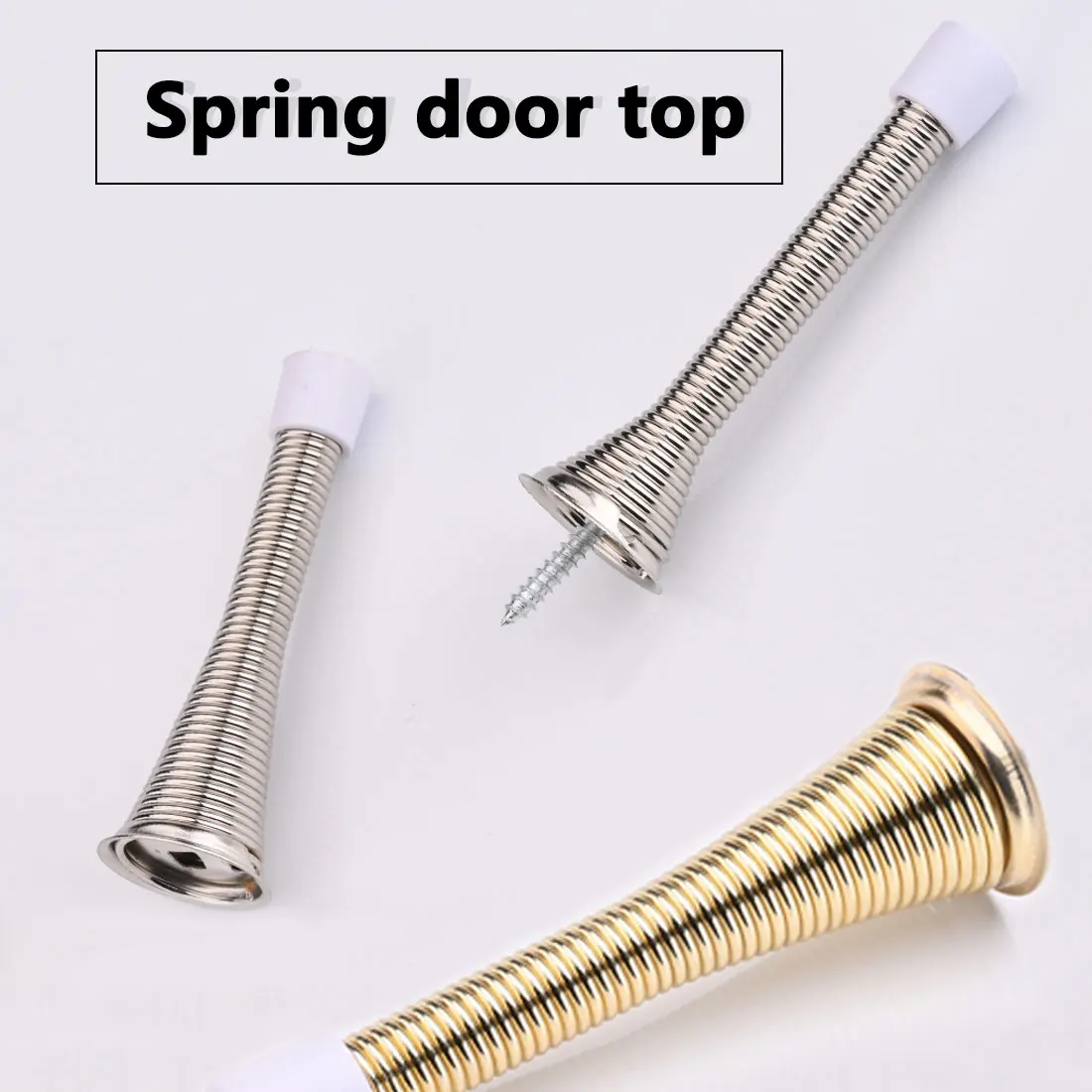 

1Pcs Durable Windproof Spring Door Stopper Door Stop Wall Decorative Door Stopper Protect Doors & Wall Household Door Stoppe