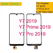 10Pcs/lot For Huawei Y7 2019 Touch Screen Touch Panel Sensor Digitizer Y7 Pro 2019 Front Glass Outer Y7 Prime 2019