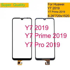 10pcslot for huawei y7 2019 touch screen touch panel sensor digitizer y7 pro 2019 front glass outer y7 prime 2019 free global shipping