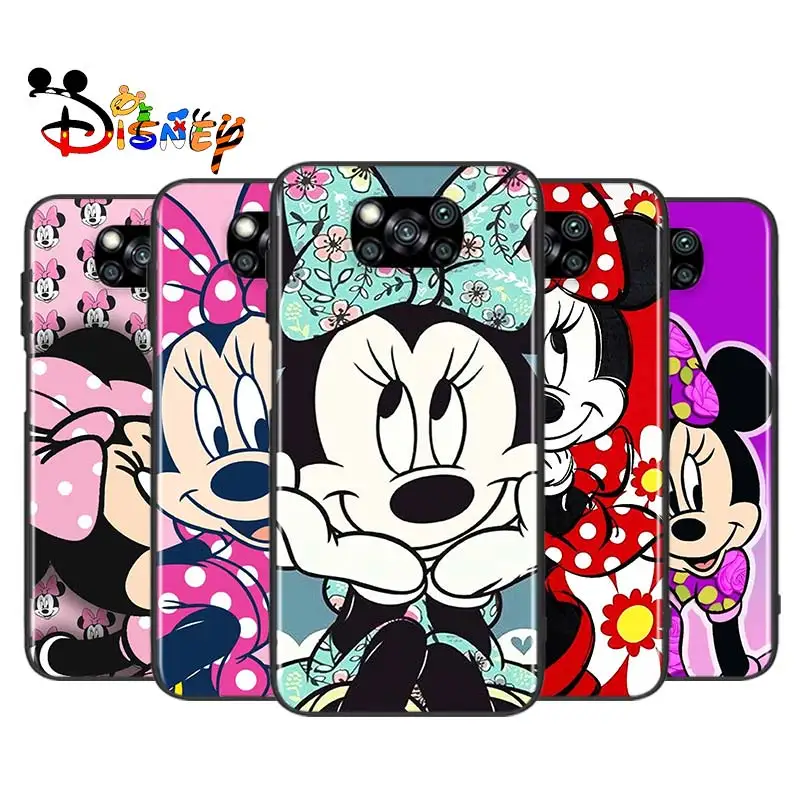 

Disney Minnie Mouse Cute for Xiaomi Poco X3 NFC X2 M3 M2 F2 F3 Pro C3 F1 A2 Lite Mix3 Play Silicone Soft Black Phone Case