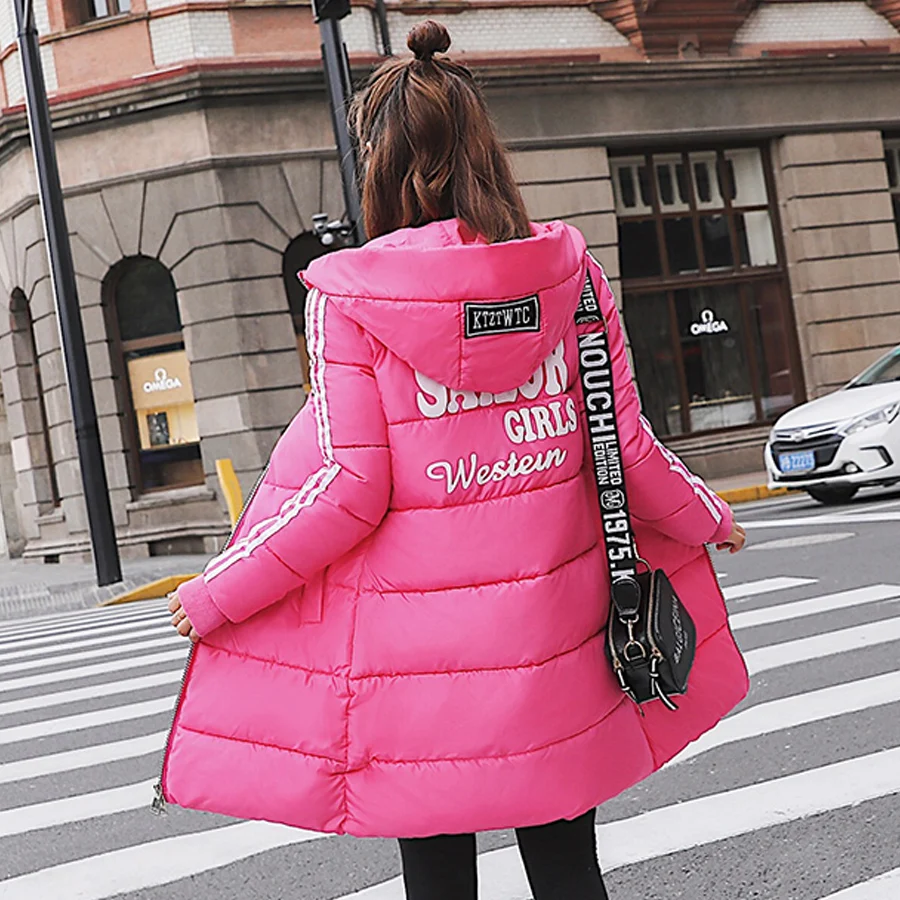 Женская зимняя куртка из 2019 хлопка утепленная куртки женские теплая однотонная