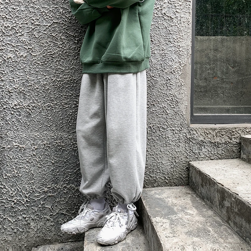 Хлопковые спортивные штаны для мужчин модные однотонные повседневные джоггеры