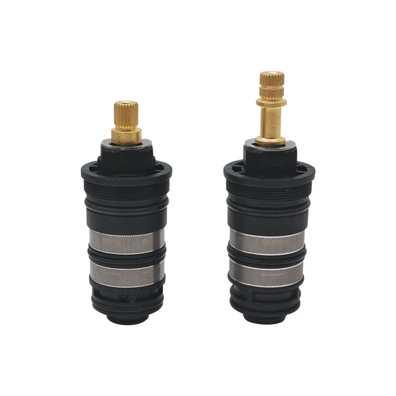 black thermostat mixer valve copper shower faucet cartridge for bathroom shower bath faucet adjust the mixing water temperature free global shipping