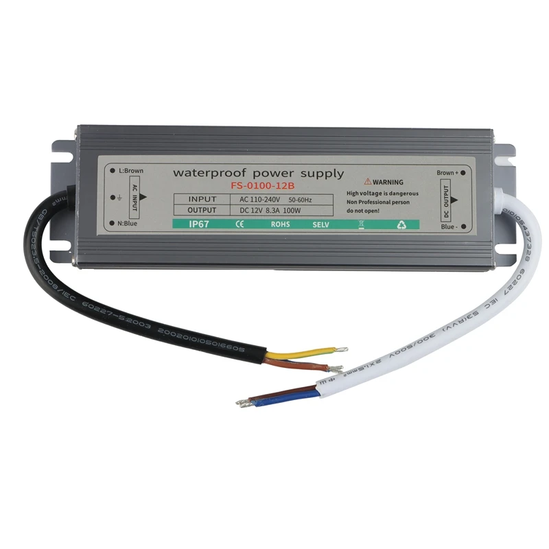 Акция! Водонепроницаемый Импульсный источник питания 12 В 100 Вт внешний