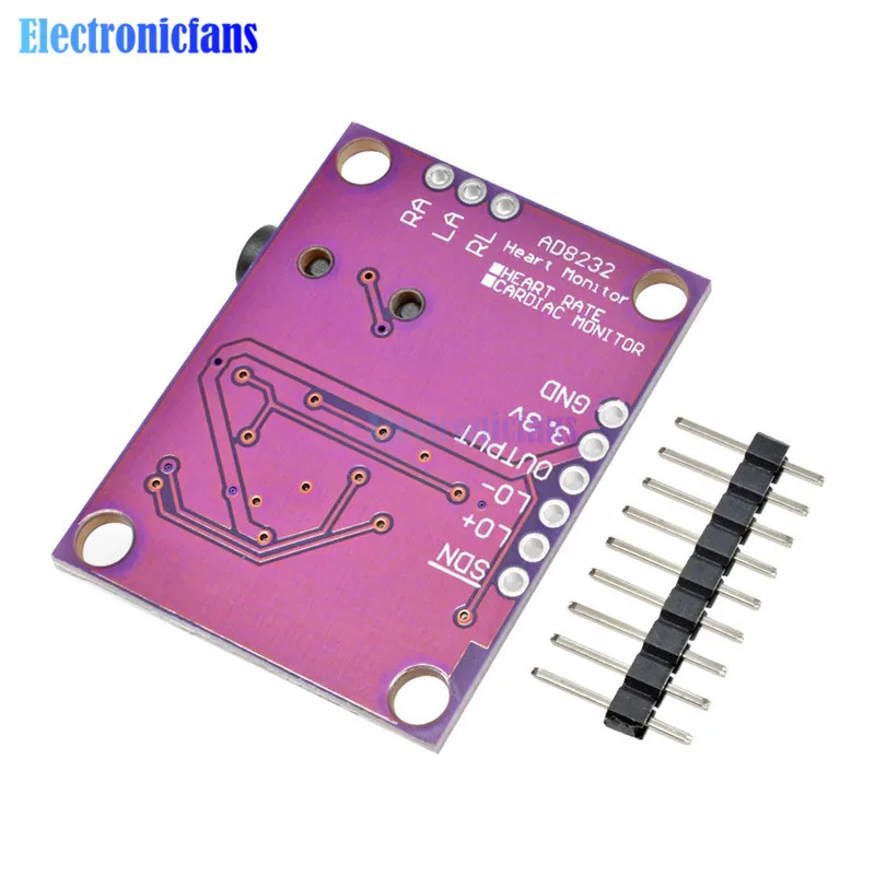 AD8232 однопроводный монитор сердечного ритма Электронная печатная плата