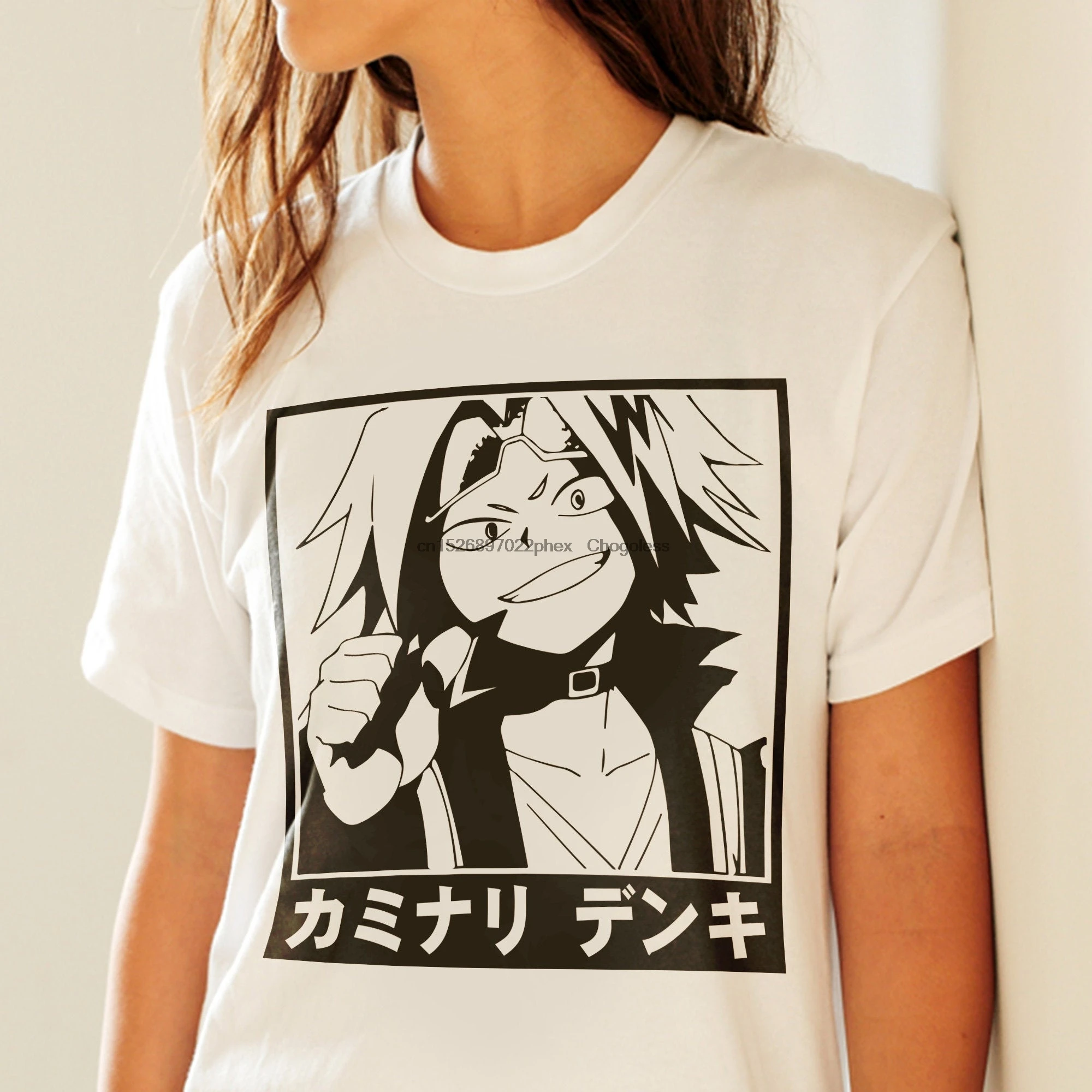 

Хлопковая рубашка для мужчин и женщин Boku No Hero Академия Denki Kaminari