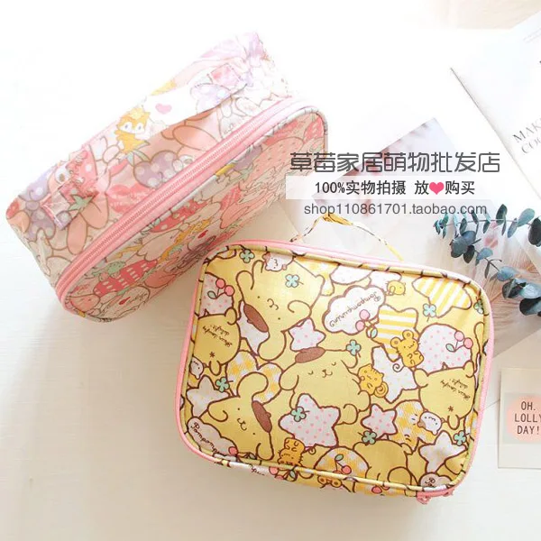 Мультфильм Япония hello kitty My Melody Cinnamoroll pompomparin дорожные косметички для хранения мешочки для мытья девочек макияж сумки
